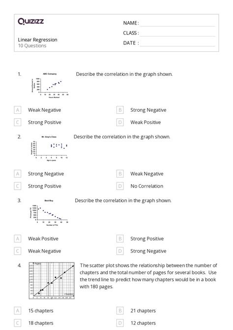 50 Regression Worksheets For 9th Class On Quizizz Free And Printable