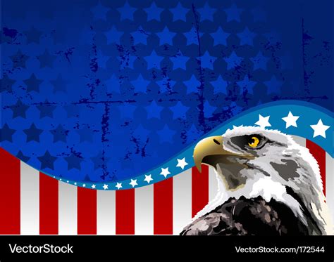 Bald eagle american flag Royalty Free Vector Image