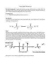 Lab Nucleophilic Substitution Pdf Nucleophilic Substitution Pre Lab