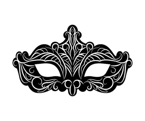 Premium Vector Black Carnival Mask