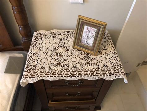 Amazon Damanni Rectangular Cotton Handmade Crochet Lace Table