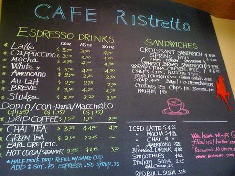 Menu At Cafe Ristretto Anchorage Denali St 507