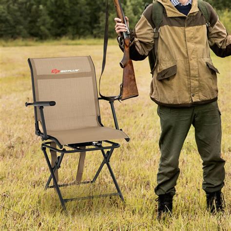 Goplus Hunting Chair 360°swivel Hunting Blind Chair With Carrying