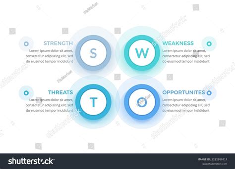 Swot Analysis Diagram Infographic Template Vector Stock Vector Royalty Free 2212889317