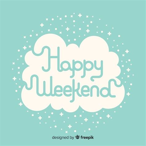 Free Vector | Happy weekend