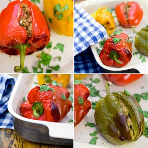 Bell Peppers Stuffed With Couscous Pine Nuts And Raisins Greedy Gourmet