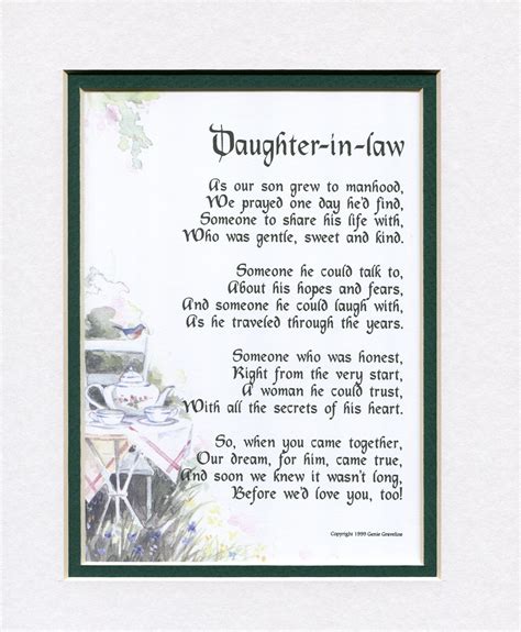 55 Fresh Wedding Poems For Daughter In Law Poems Ideas