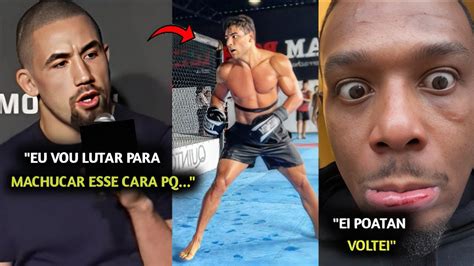 Urgente Whittaker Muda De Postura E Amea Borrachinha Antes Da Luta