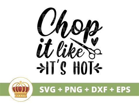 Chop It Like Its Hot SVG Hair Stylist SVG Salon Sign Hairdresser Hustler Beautician Apron