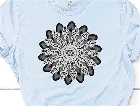 Fuck You Mandala SVG Uncensored Cut File Etsy