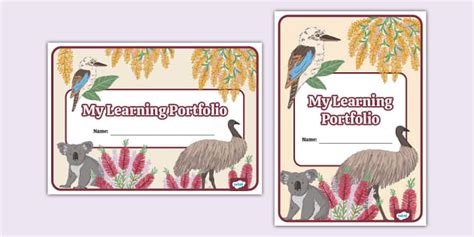 Flora And Fauna Portfolio Editable Covers Teacher Made