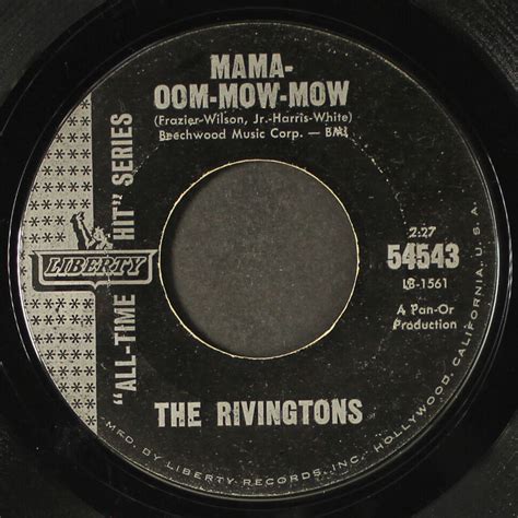 Rivingtons Papa Oom Mow Mow Mama Oom Mow Mow Liberty 7 Single 45