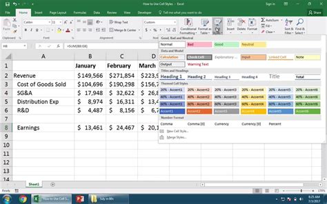 How To Apply Accent Cell Style In Excel Liveconnectmedia