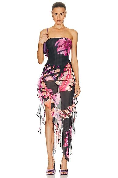 Retrofete Nicole Dress In Tropical Leaf FWRD