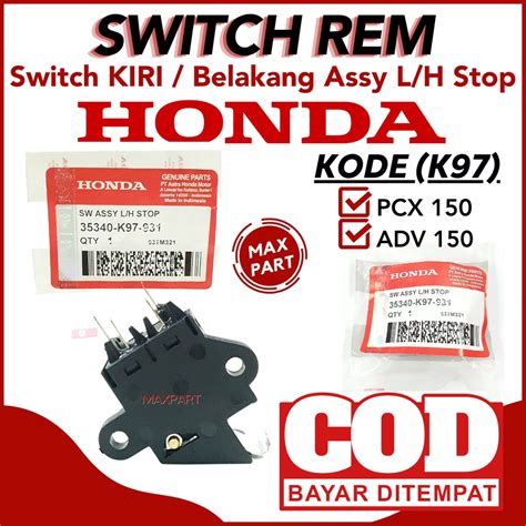 Jual SWITCH REM KIRI BELAKANG K97 Switch Assy LH Stop Brake PCX ADV