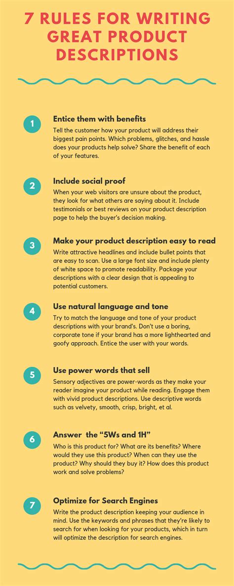 rules  writing great product descriptions webafrica