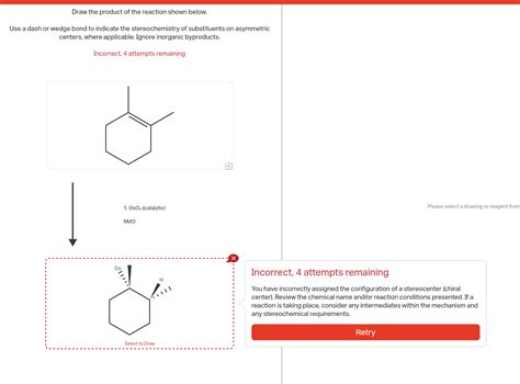 Solved Draw The Product Of The Reaction Shown Below Use A Chegg