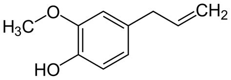 Skeletal Formula Of Eugenol Molecule RateTea Images