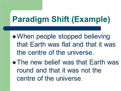 Paradigm Shift Examples