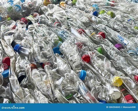 A Pile Of Empty Plastic Bottles With Lids Stock Image Image Of Global White 306204845