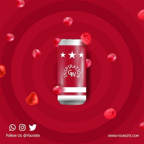 Premium Vector Red Berry Varians Drink Promotion Oval