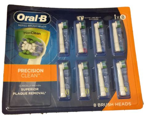 Oral B Precision Clean Electric Toothbrush Replacement Brush Heads 8 Count Ebay