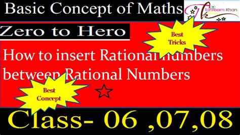 How To Insert Rational Number Between Rational Number Rational