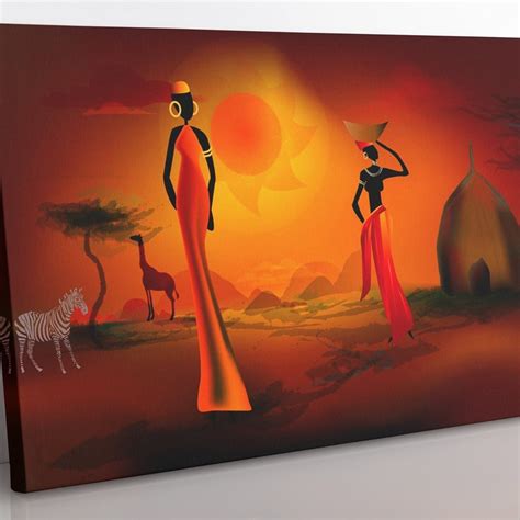 African Art Canvas - Etsy