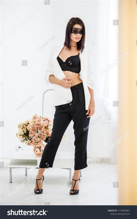 Beautiful Brunette Girl Sexy Business Suit Stock Photo 1114892861 Shutterstock