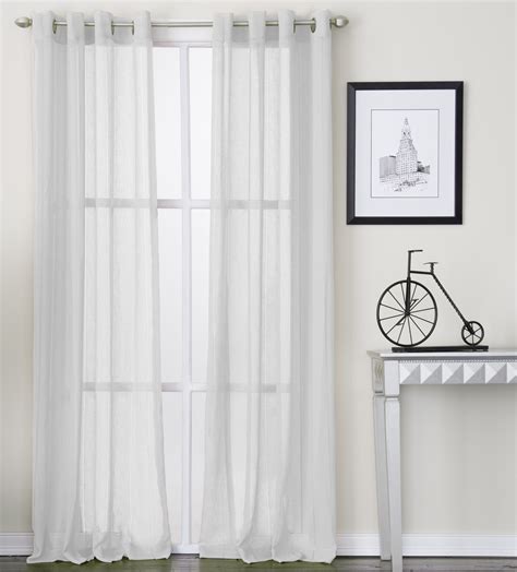 Charlton Home® Creedmoor 100% Polyester Semi-Sheer Solid Color Curtain