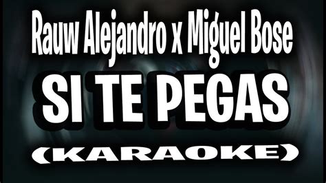 Rauw Alejandro X Miguel Bose Si Te Pegas Karaoke Instrumental