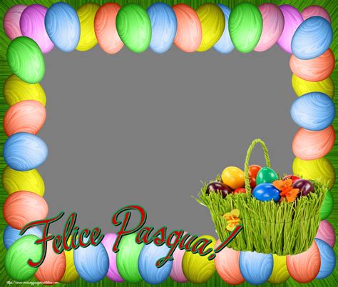 Cartoline Personalizzate Di Pasqua Con Cornice Foto Pagina