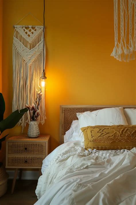 25 Yellow Boho Themed Bedroom Ideas