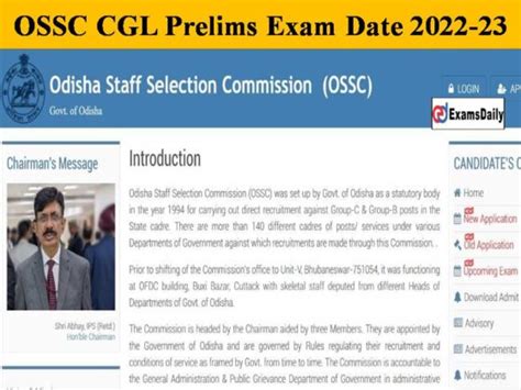 OSSC CGL Prelims Exam Date 2022 23 Check Odisha SSC CGLRE Datesheet