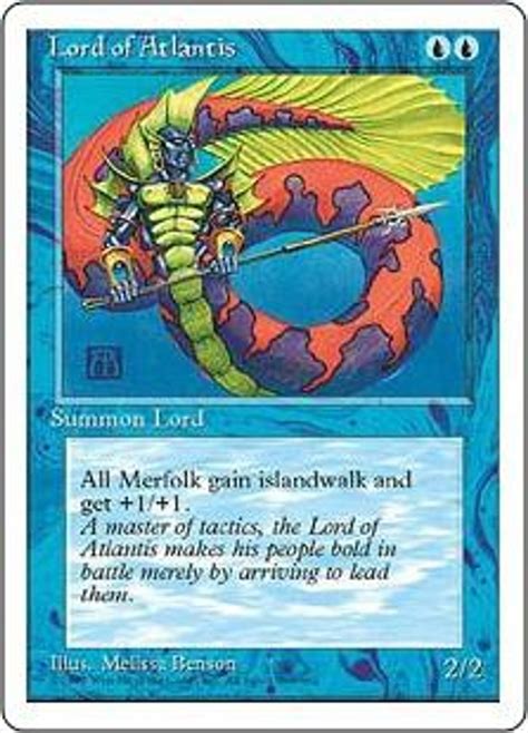 Magic The Gathering 4th Edition Single Card Rare Lord Of Atlantis Toywiz