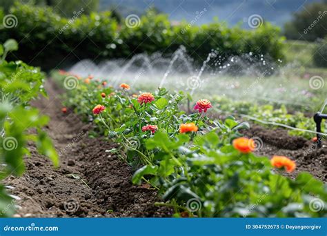 Irrigation Systems Such As Drip Irrigation Soaker Hoses And Sprinkler Placement Based On Plant