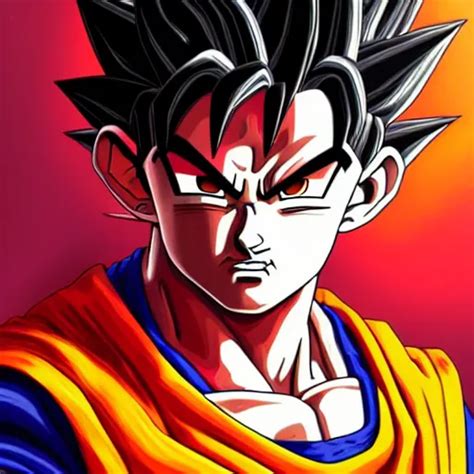 Portrait Of Goku Intricate Upper Body Whole Body Stable Diffusion