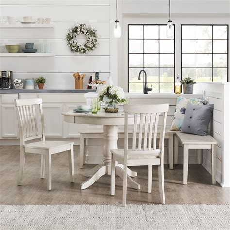 White round kitchen table - 46 photo