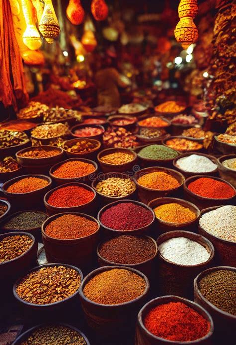 Indian colored spices stock illustration. Illustration of flavor ...