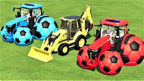 Load Transport Watermelons With Claas Loaders Colored Tractors