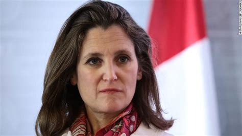 Canadian Official Chrystia Freeland Calls Trump Tariffs Insulting