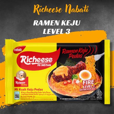 Nabati Richeese Mie Kuah Ramen Keju Pedas Fire Level Pcs Lazada