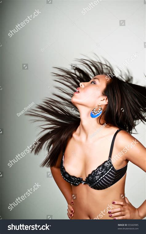 Sexy Asian Woman Lingerie Dancing Stock Photo 55560985 Shutterstock