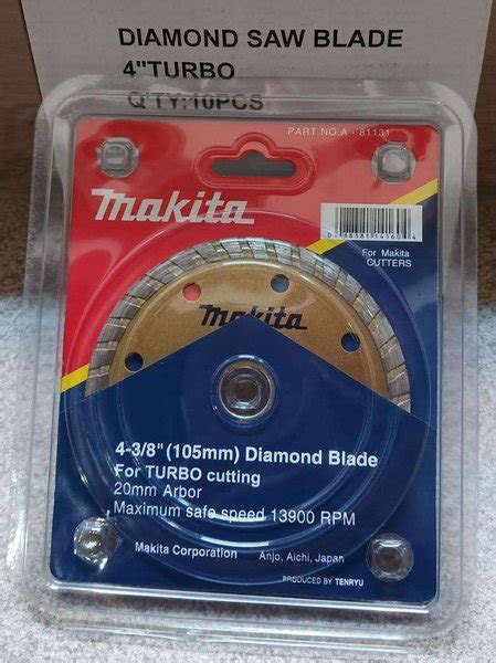 Jual Diamond Wheel Makita Inci Turbo Granite Pisau Potong Keramik