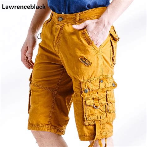 Мужские хлопковые шорты Карго большого размера высокого качества Модные ...