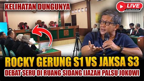 Debat Panas Jaksa Profesor Vs Rocky Gerung Di Sidang Ijazah Palsu