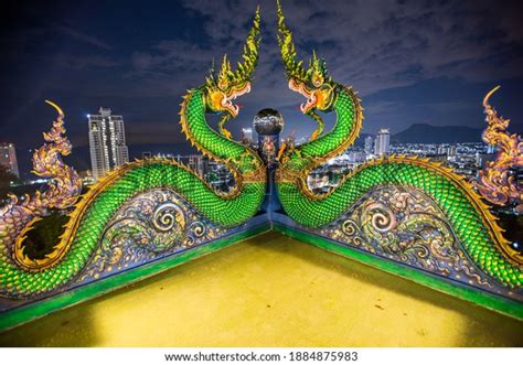 Background Thailands Chonburi Religious Attractions Wat Stock Photo