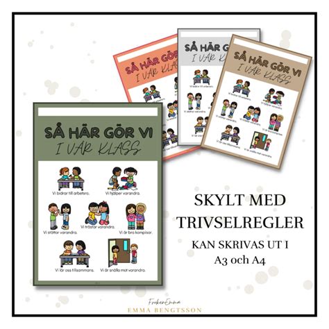 Skylt Trivselregler Teach Academy