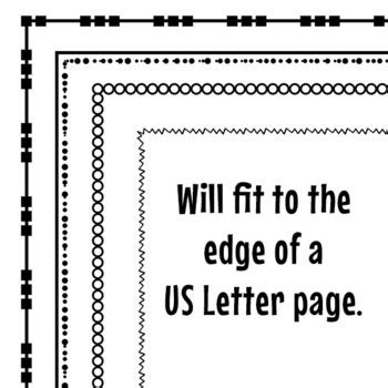 Skinny Edge Borders Clip Art Set By Rebeccab Designs Tpt