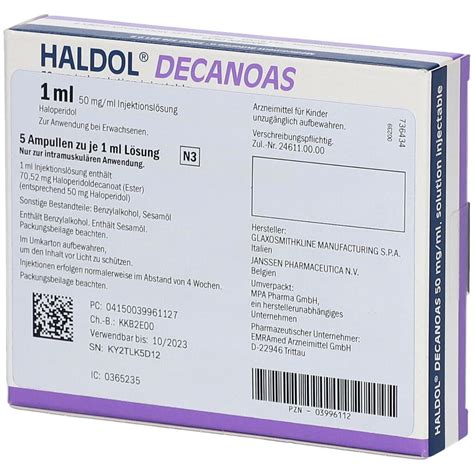 Haldol Decanoas X Ml Mit Dem E Rezept Kaufen Shop Apotheke